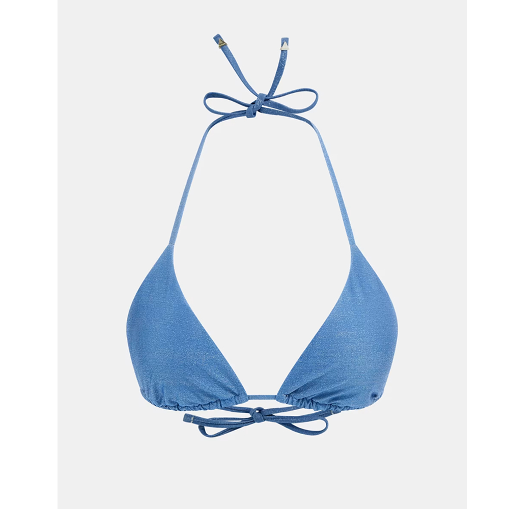 GUESS Removable Padded Triangle Recy Bright Lurex Jersey Γυναικείο Μαγιό Άνω Μέρος  - 4