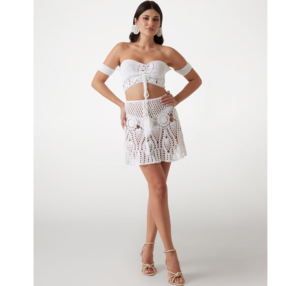 GUESS Crochet Skirt Γυναικεία Φούστα  - 4