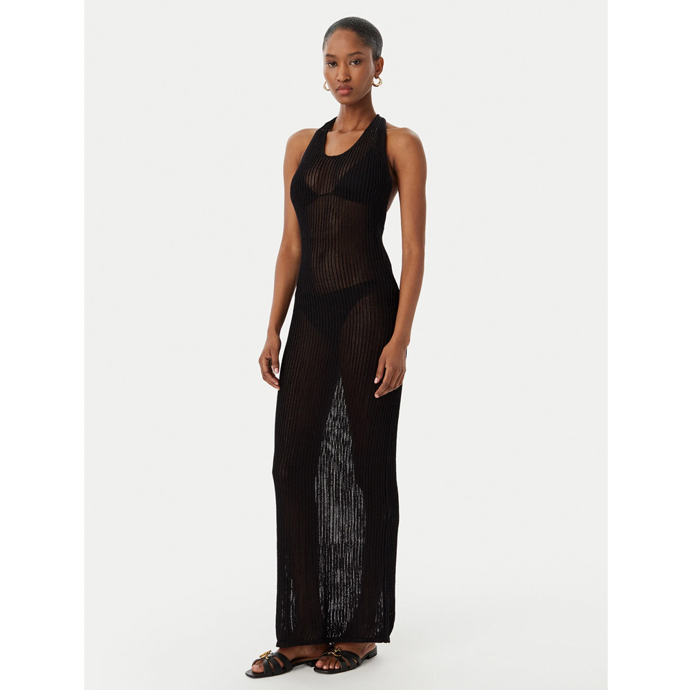 GUESS Aura Net Stitch Dress Γυναικείο Φόρεμα Μάξι Διχτυωτό - 3