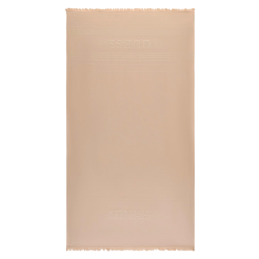 GUESS Logo Terry Towel Πετσέτα Θαλάσσης  - Μπεζ