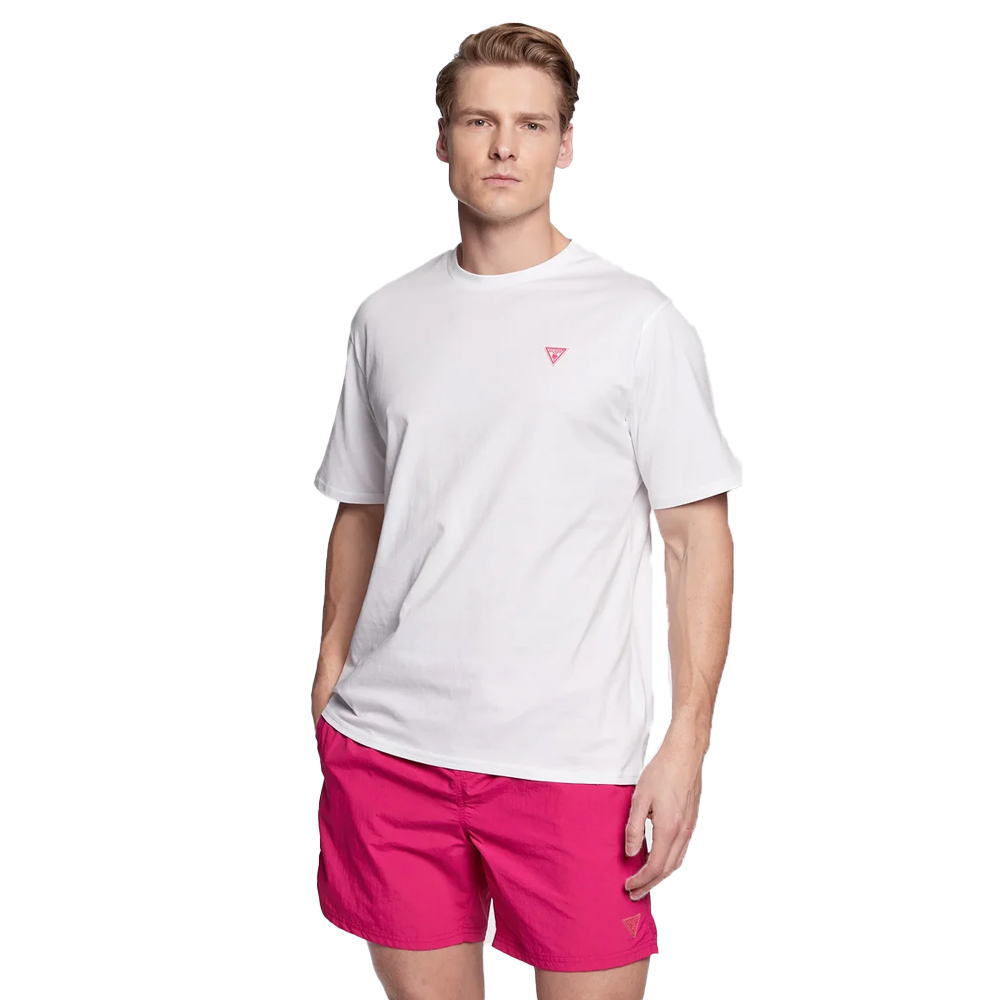 GUESS Short Sleeve Cn Basic Tee Ανδρικό T-Shirt - Λευκό