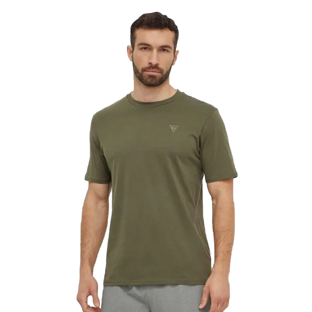GUESS Short Sleeve Cn Basic Tee Ανδρικό T-Shirt - Χακί