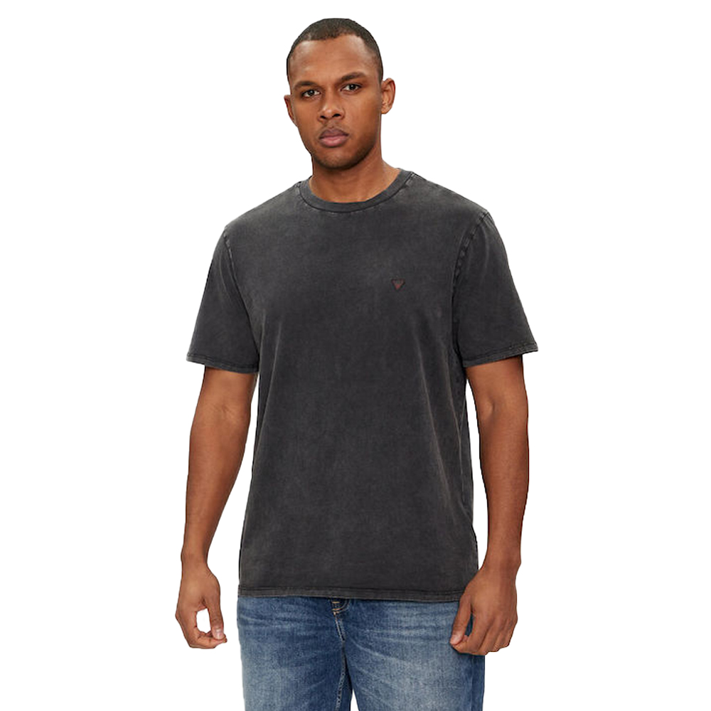 GUESS Short Sleeve Gd Cn Triangle Tee Ανδρικό T-Shirt - Μαύρο