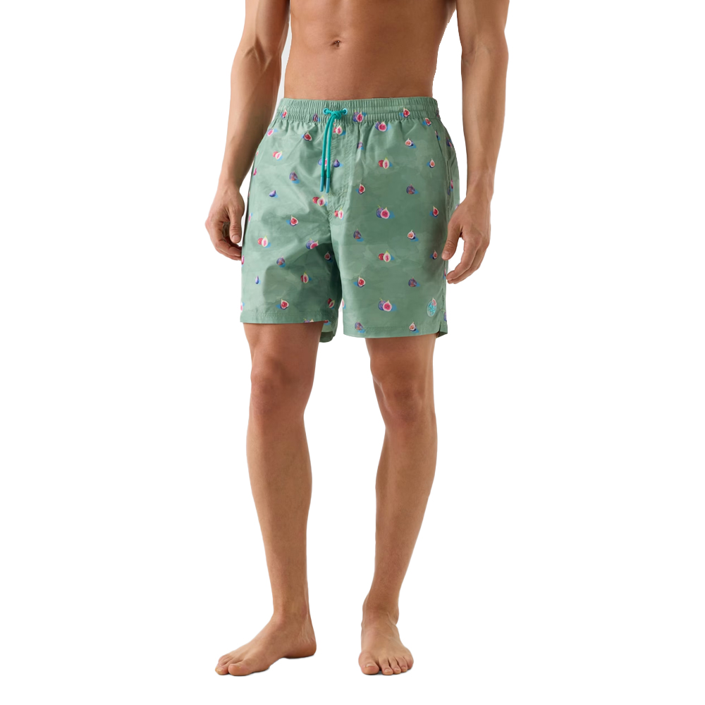 GUESS Swimtrunk Micro Print Ανδρικό Μαγιό - Πράσινο