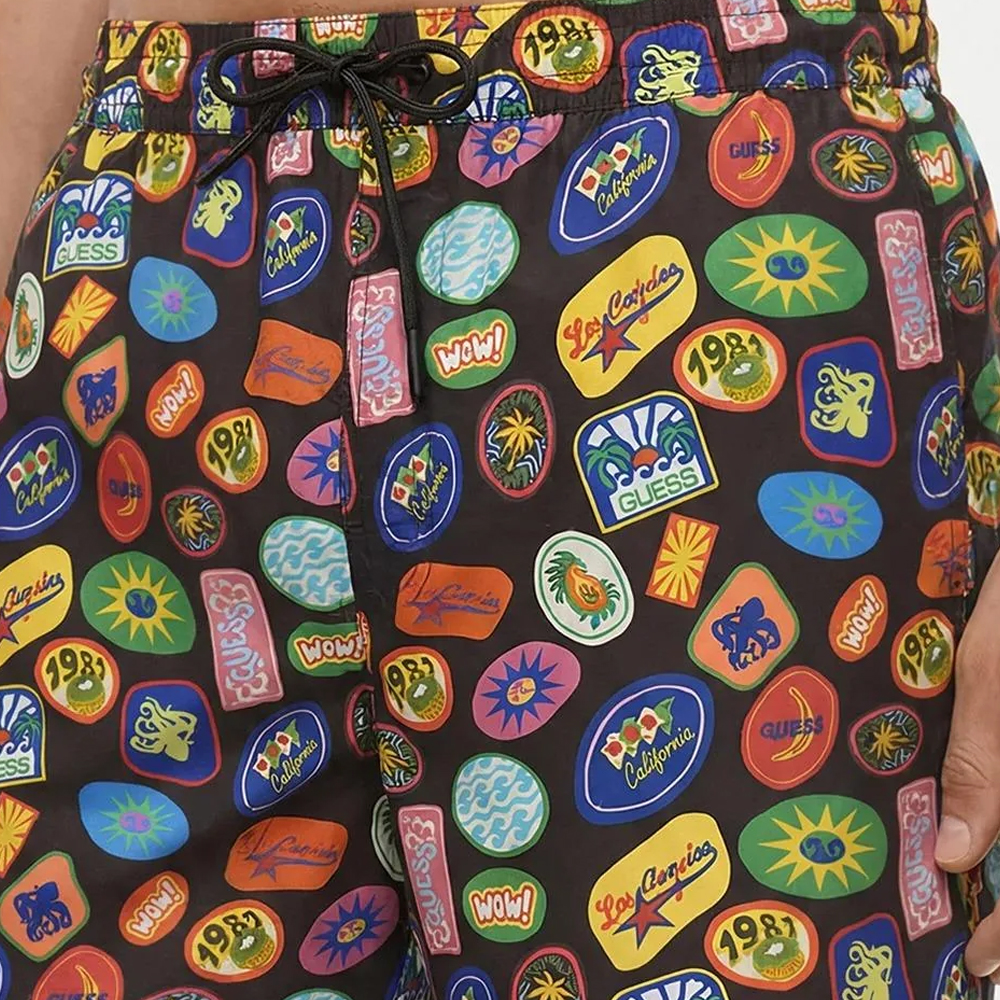 GUESS Swimtrunk IllustartionPrint Ανδρικό Μαγιό - 3