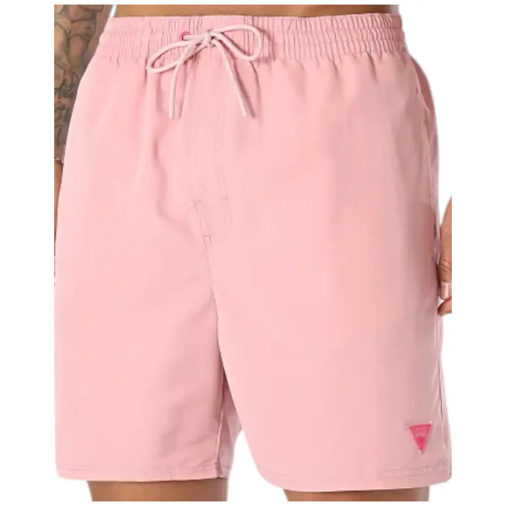 GUESS Swimtrunk New Basic  Ανδρικό Μαγιό - Ροζ