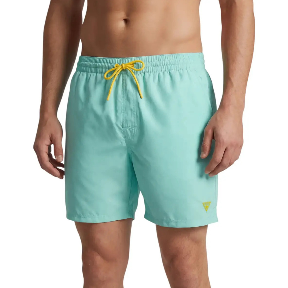 GUESS Swimtrunk New 4G Logo Ανδρικό Μαγιό - Γαλάζιο