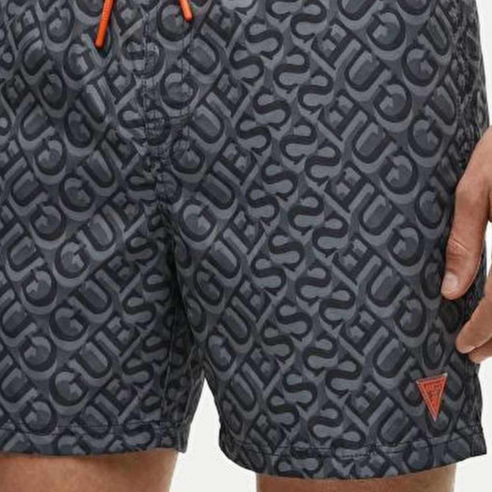 GUESS Swimtrunk New Onehundred Logo Ανδρικό Μαγιό - 3