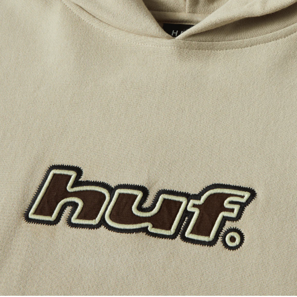 HUF Logo Appligue Hooded Fleece Unisex Φούτερ με κουκούλα - 3