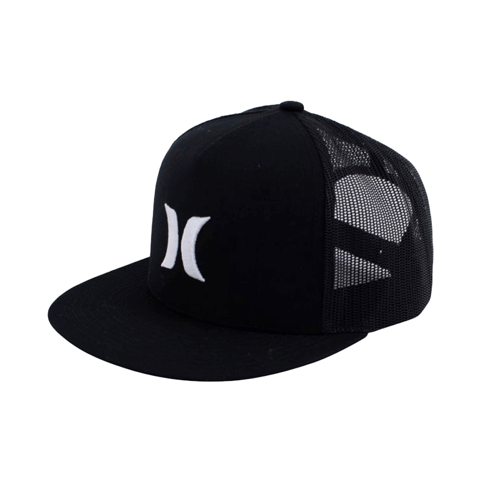 Hurley Icon Solid Flat Trucker Unisex Καπέλο - Μαύρο