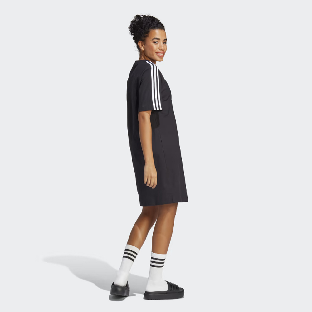 ADIDAS Essentials 3-Stripes Single Jersey Boyfriend Tee Dress Γυναικείο Φόρεμα - 2