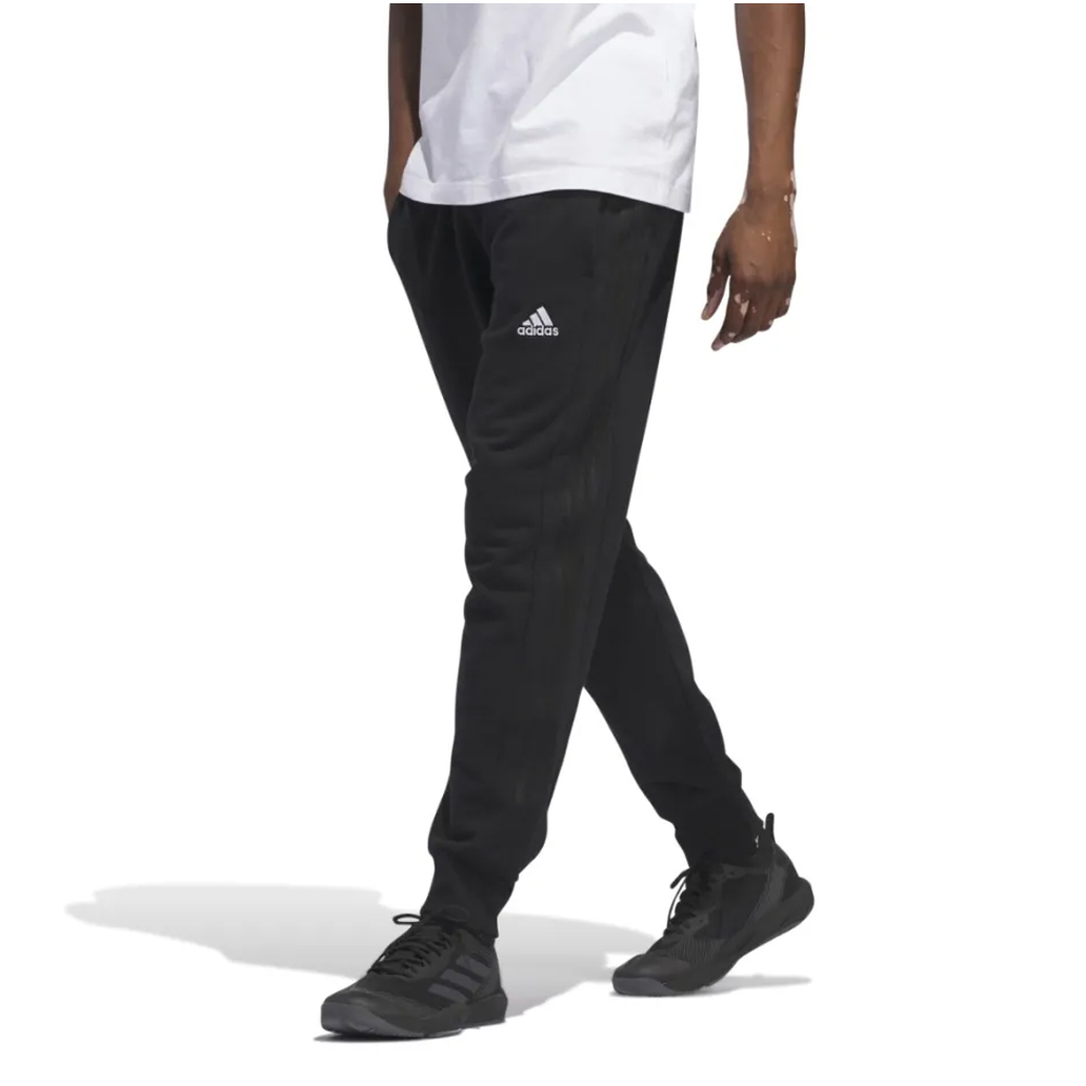 ADIDAS Sportswear Essentials French Terry Tapered Cuff 3-Stripes Ανδρικό Παντελόνι Φόρμας - Μαύρο