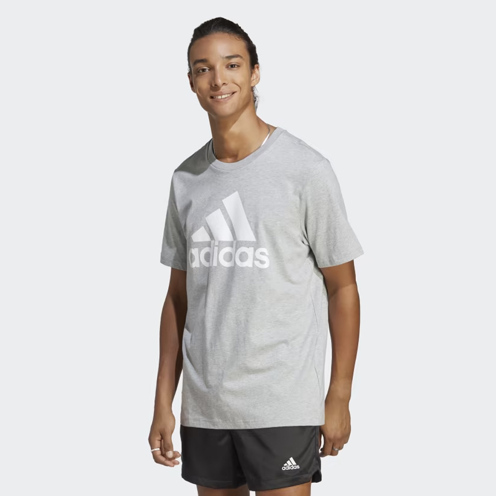 ADIDAS Essentials Single Jersey Big Logo Tee Ανδρικό T-Shirt - Γκρι