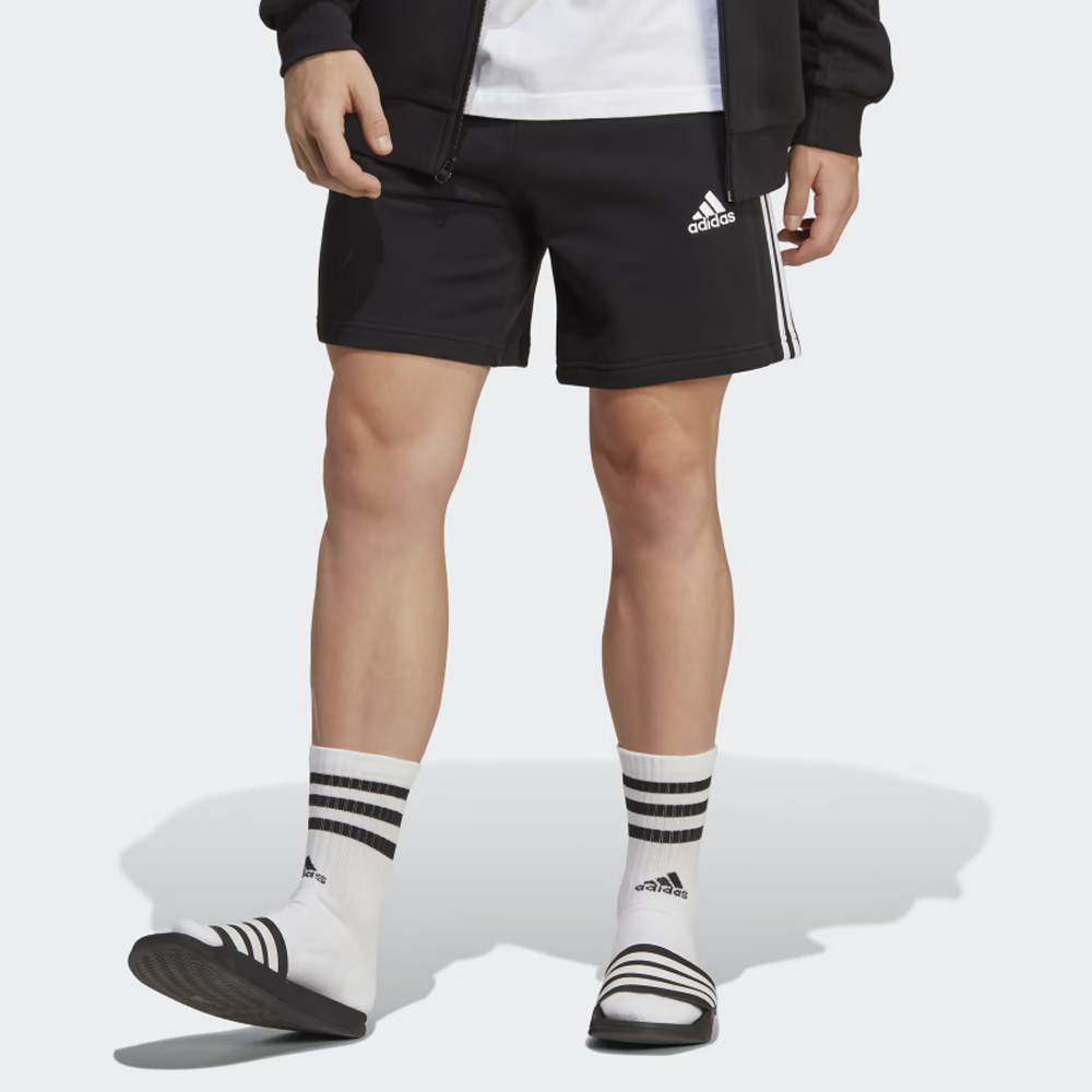 ADIDAS Essentials French Terry 3-Stripes Shorts Ανδρικό Σορτς - Μαύρο