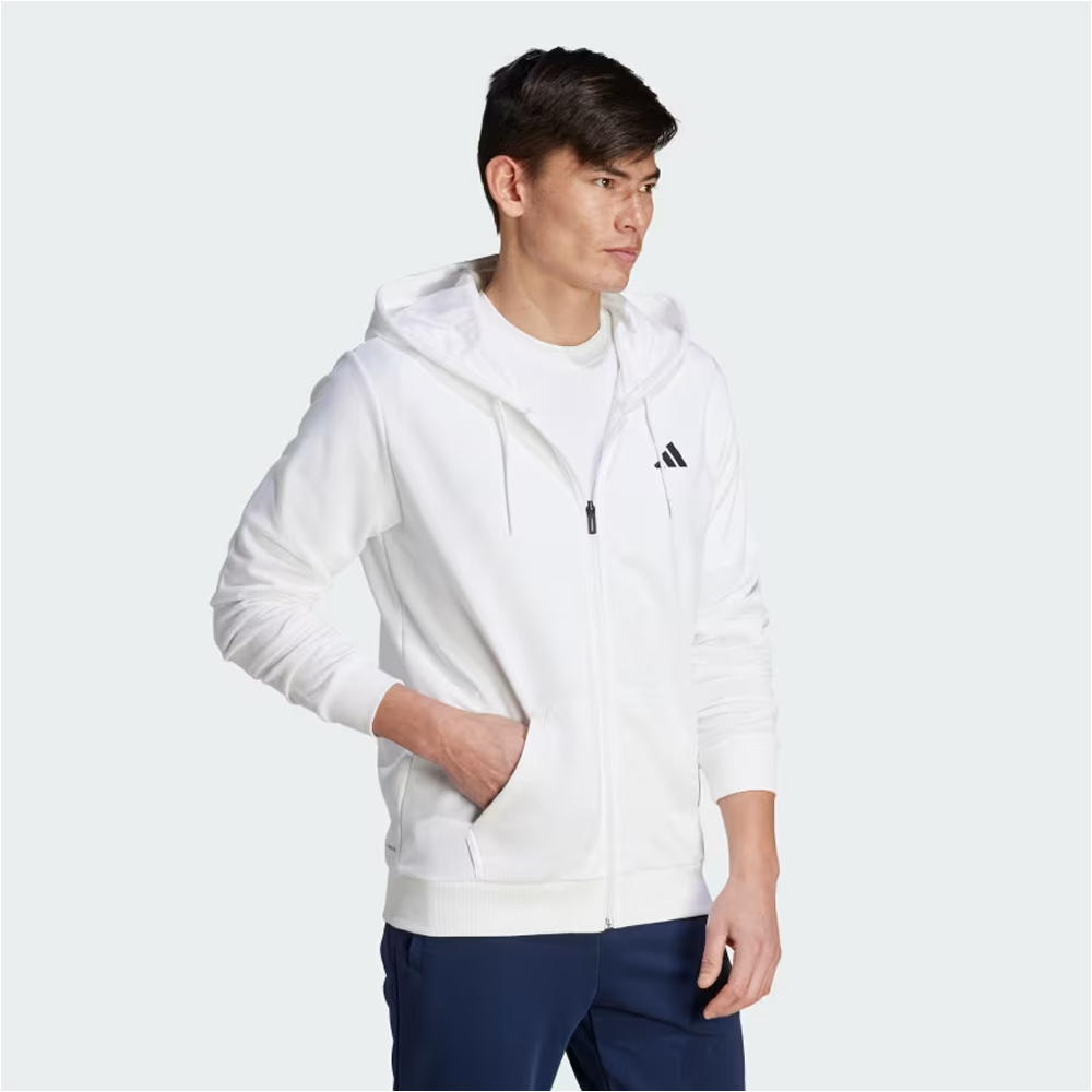 ADIDAS Club Teamwear Full Zip Tennis Hoodie Ανδρική Ζακέτα - 3