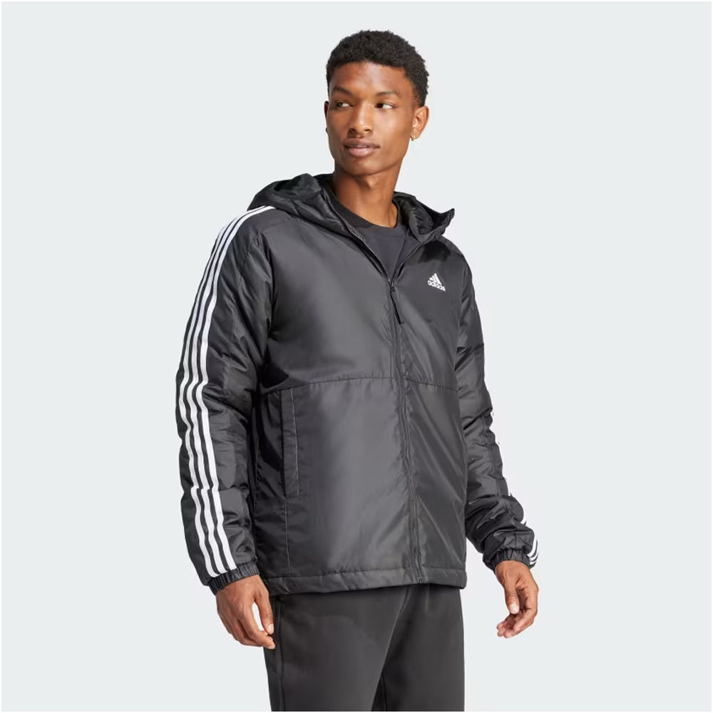 ADIDAS Essentials 3-Stripes Insulated Hooded Jacket Ανδρικό Μπουφάν - 3