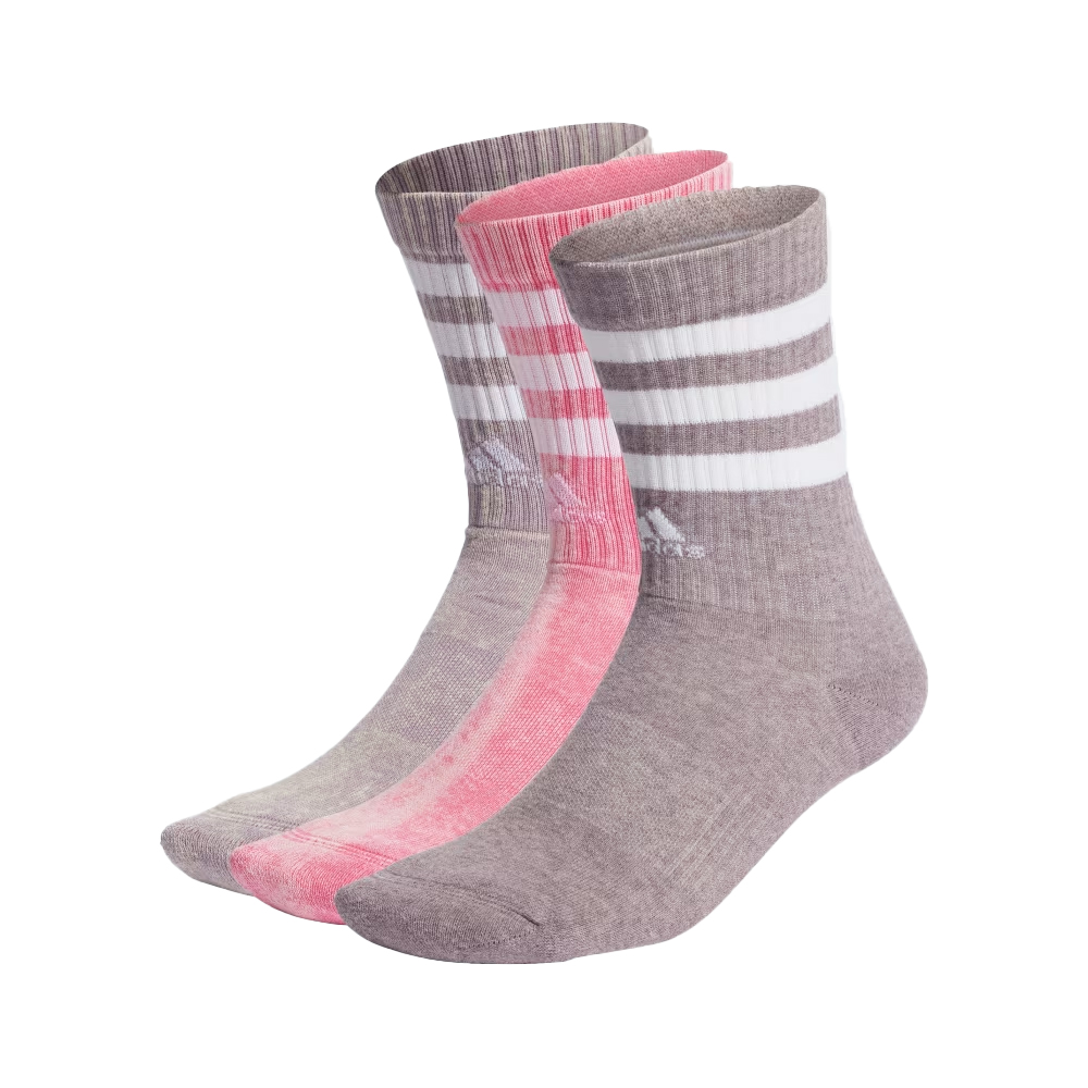 ADIDAS 3-Stripes Stonewash Crew Socks 3 pairs Κάλτσες 3 ζεύγη - Μωβ