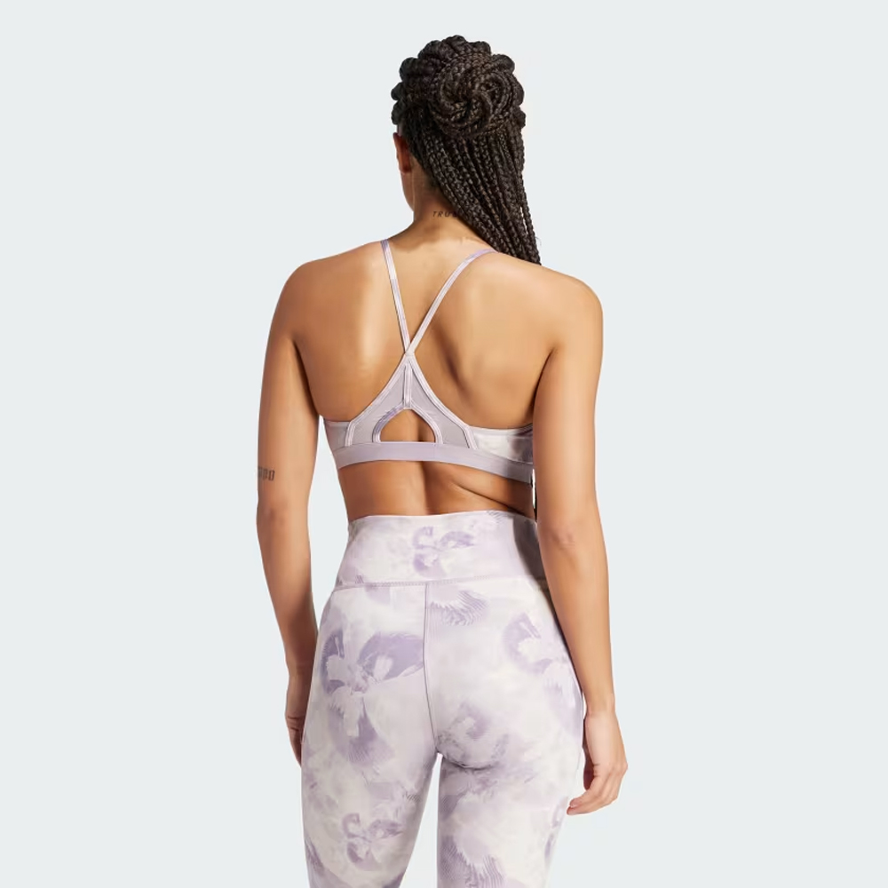 ADIDAS Aeroreact Training Essentials Light Support Tise-Dye Flower-Print Bra  Γυναικείο Μπουστάκι - 2