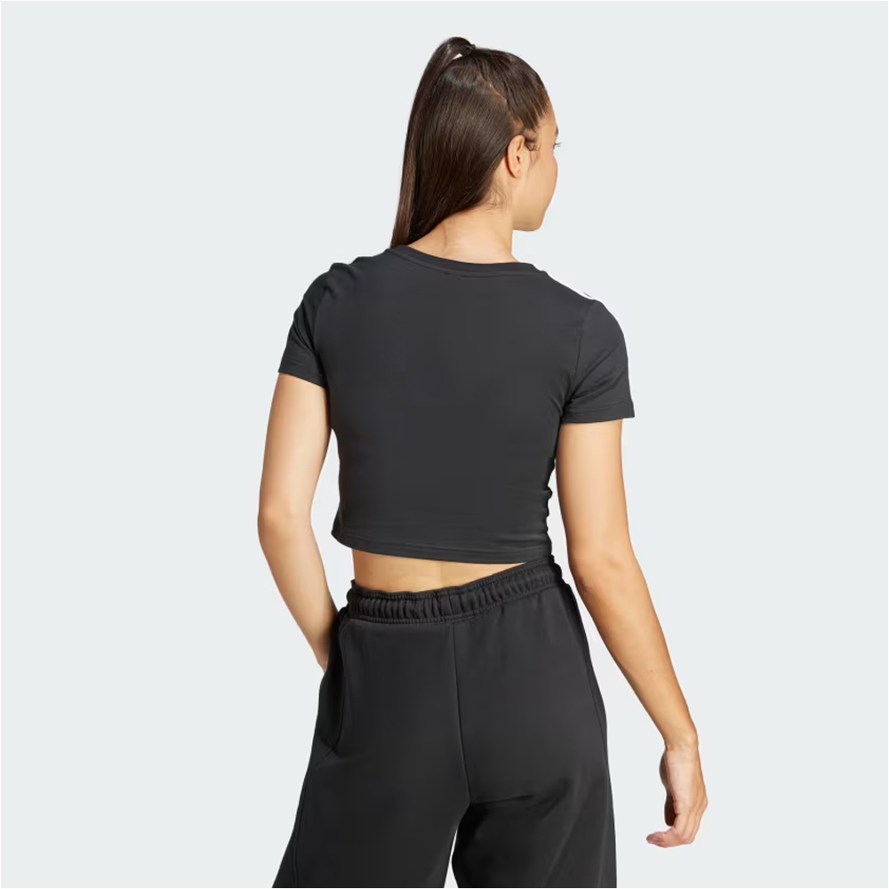 ADIDAS Essentials 3-Stripes Baby Tee Γυναικείο Cropped T-Shirt - 2