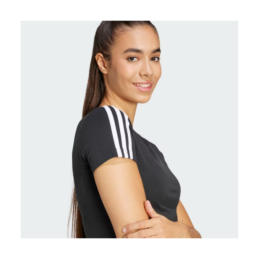 ADIDAS Essentials 3-Stripes Baby Tee Γυναικείο Cropped T-Shirt - 5