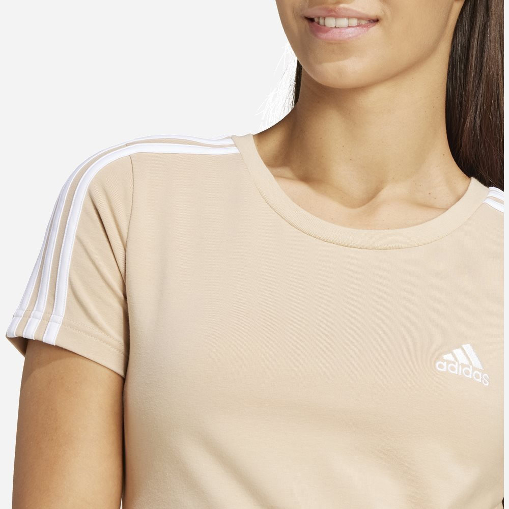 ADIDAS W 3-Stripes Baby Tee Γυναικείο Αθλητικό Crop Top - 3