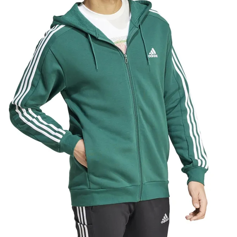 ADIDAS ADIDAS Essentials 3-Stripes Full Zip Hoodie Ανδρική Ζακέτα - 3