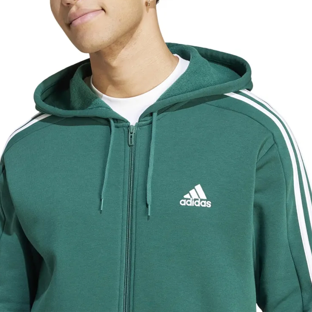 ADIDAS ADIDAS Essentials 3-Stripes Full Zip Hoodie Ανδρική Ζακέτα - 4