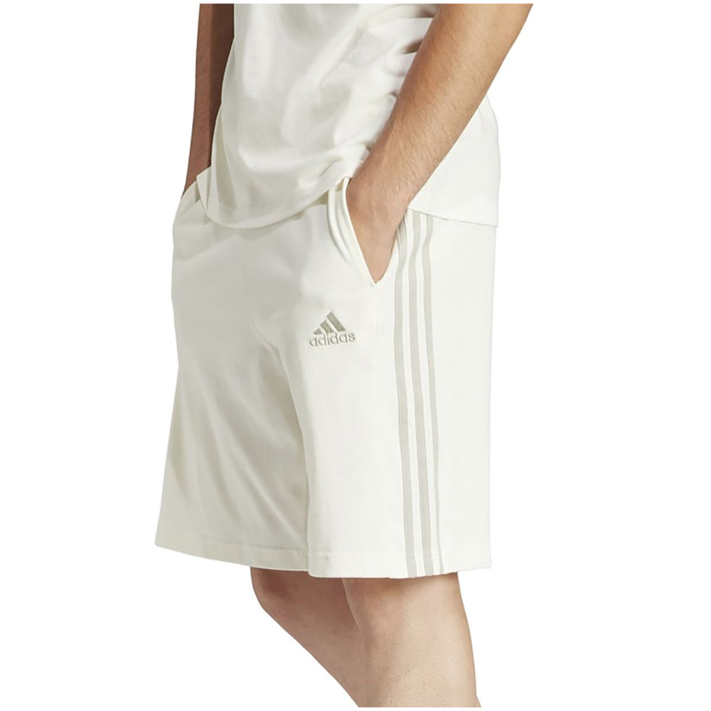 ADIDAS Essentilas 3-Stripes Single Jersey 10 Shorts Ανδρικό Σορτς - Κρεμ