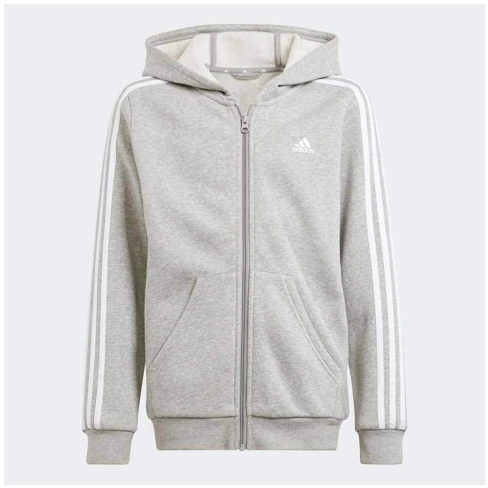 ADIDAS U 3-Stripes Fleece Full Zip Hoodie Παιδική Ζακέτα με κουκούλα - Γκρι