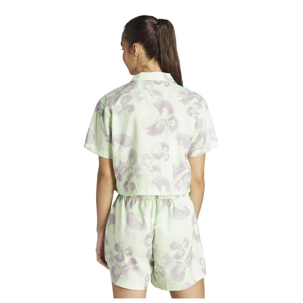 ADIDAS Floral Graphic Cropped Woven Shirt Γυναικείο πουκάμισο - 2