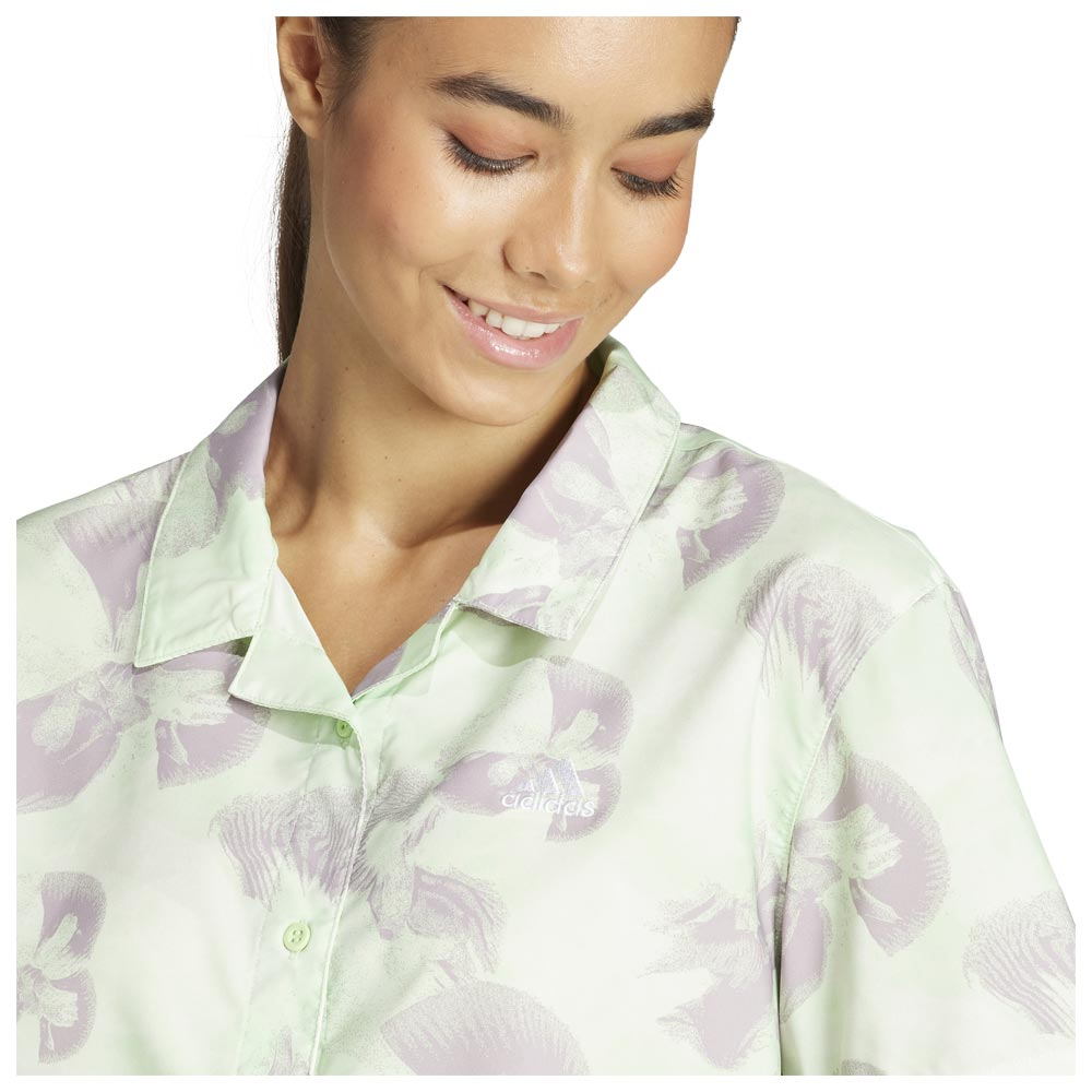 ADIDAS Floral Graphic Cropped Woven Shirt Γυναικείο πουκάμισο - 3