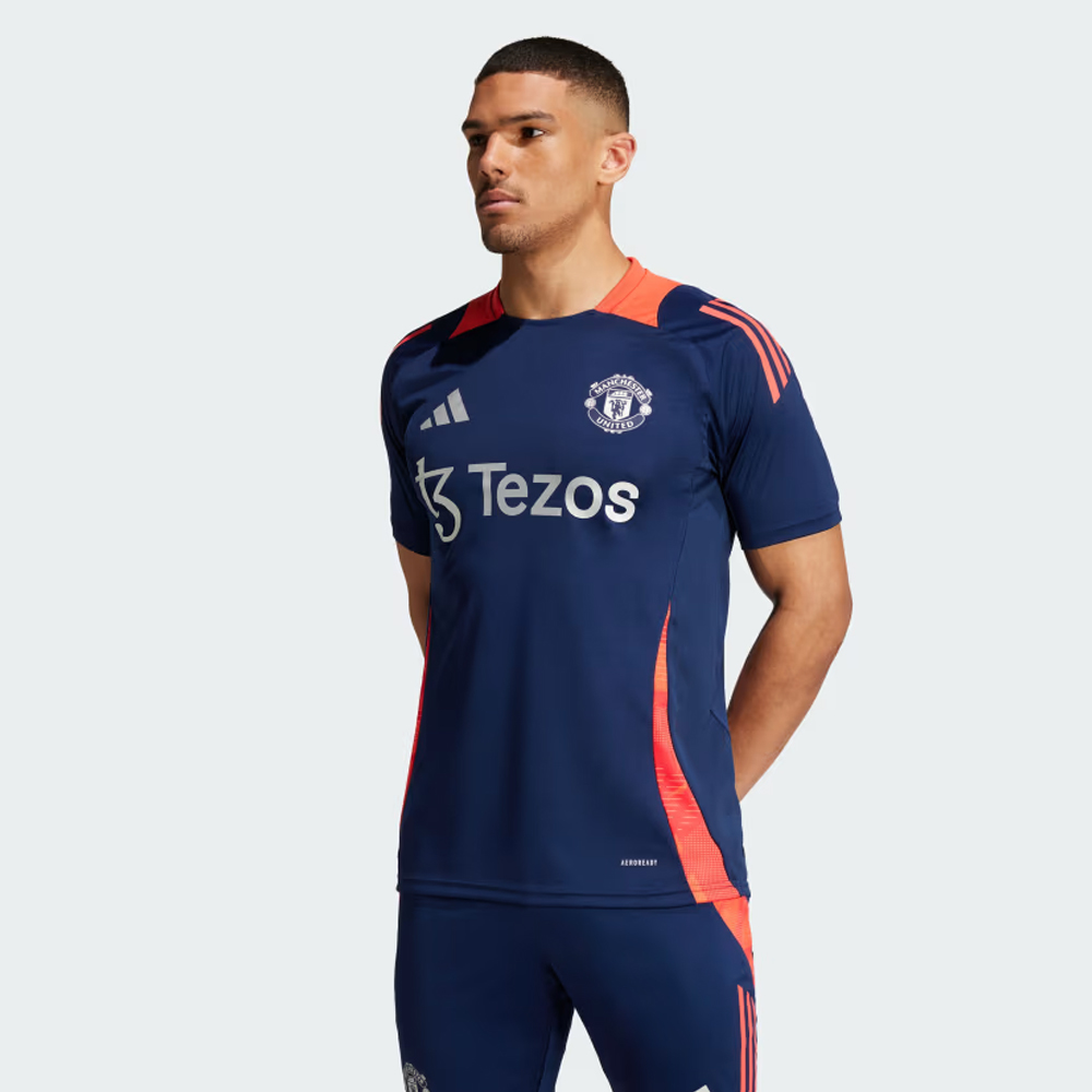 ADIDAS Manchester United Tiro 24 Training Jersey Ανδρική Μπλούζα Προπόνησης - Μπλε