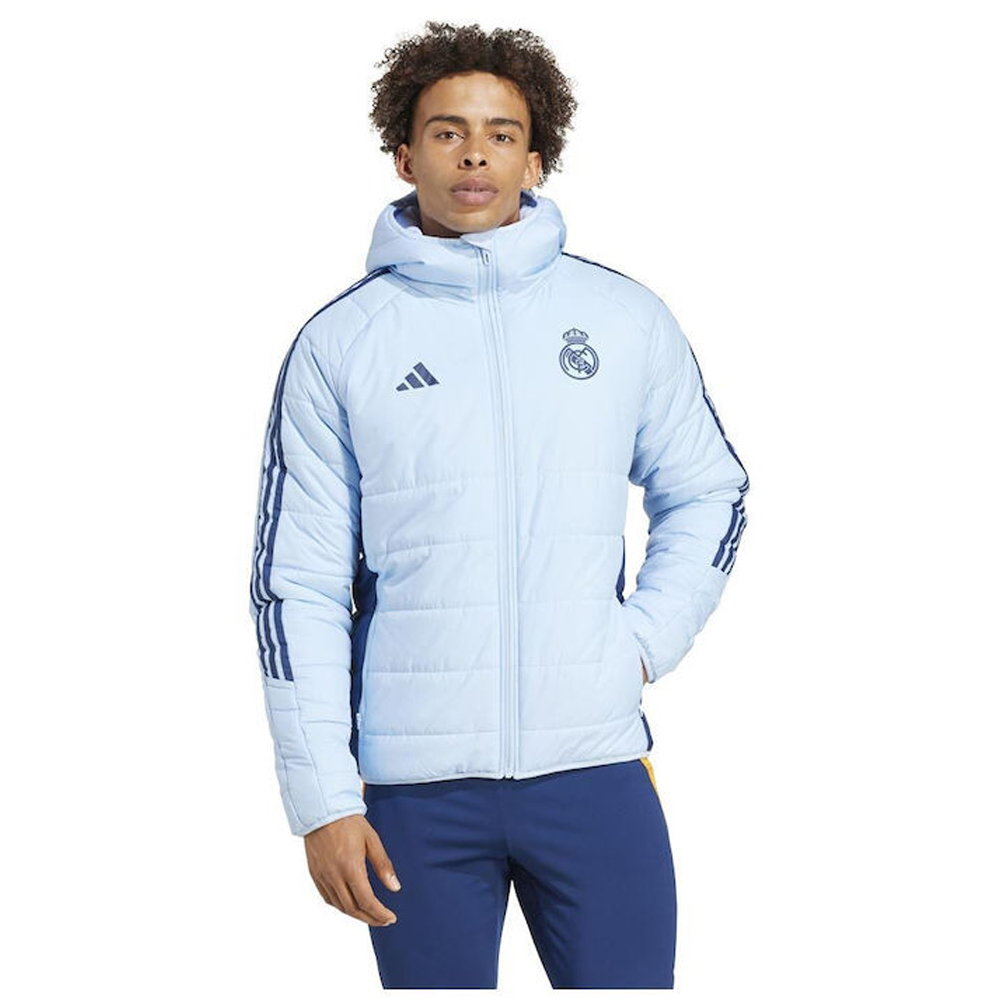 ADIDAS Real Madrid Winter Jacket Ανδρικό Μπουφάν - Γαλάζιο