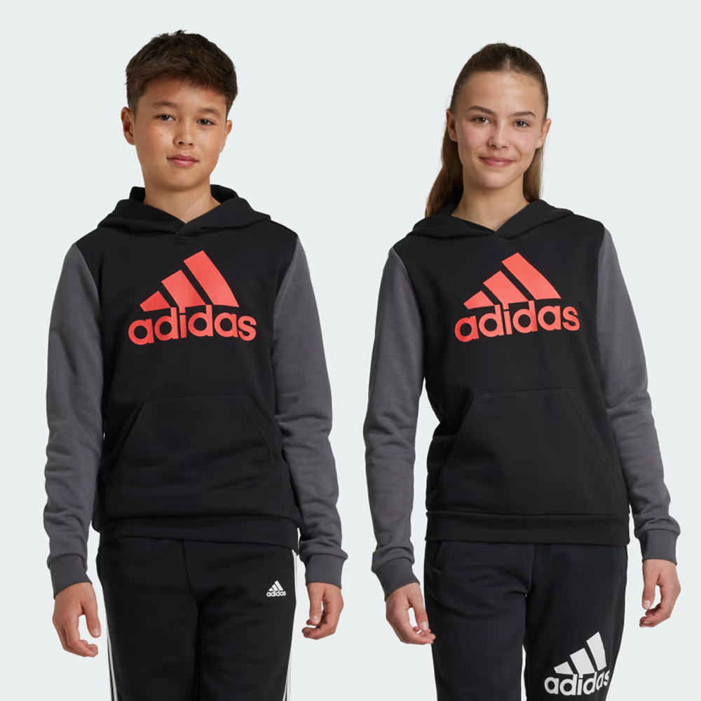 ADIDAS Essentials Big Logo Colorblock Hoodie Παιδικό Φούτερ με κουκούλα - Μαύρο