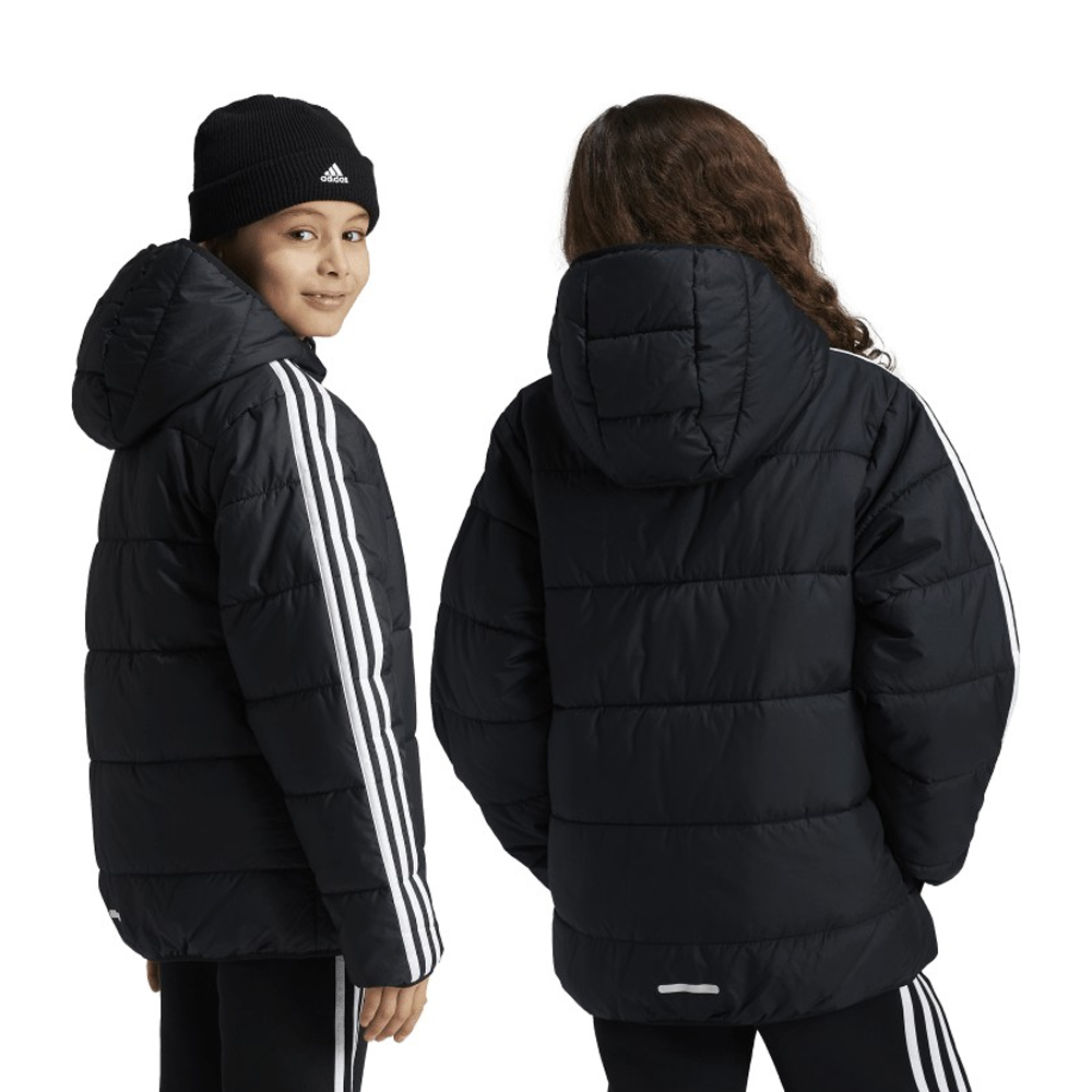 ADIDAS Jacket Essentials 3 Stripes Padded Παιδικό Μπουφάν Με Κουκούλα  - 3