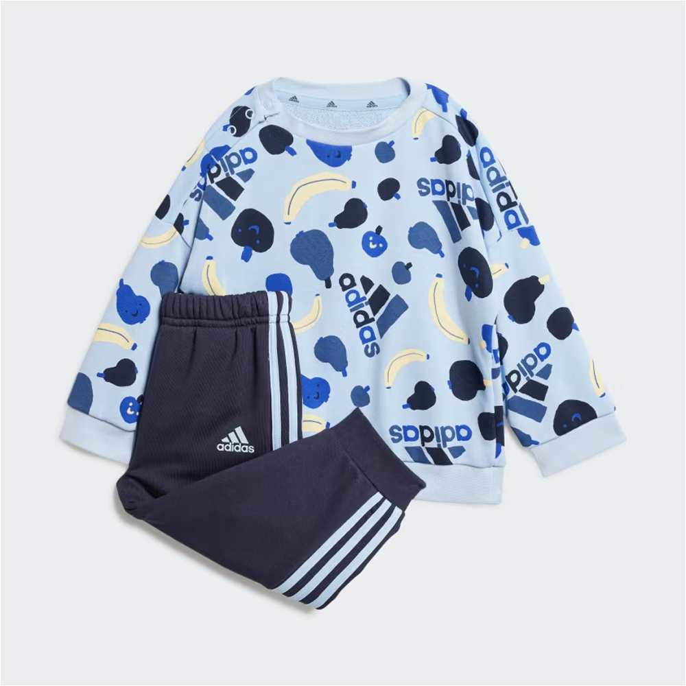 ADIDAS Essentials Allover Print Jogger Set Kids Βρεφικό Σετ Φόρμας - Μπλε