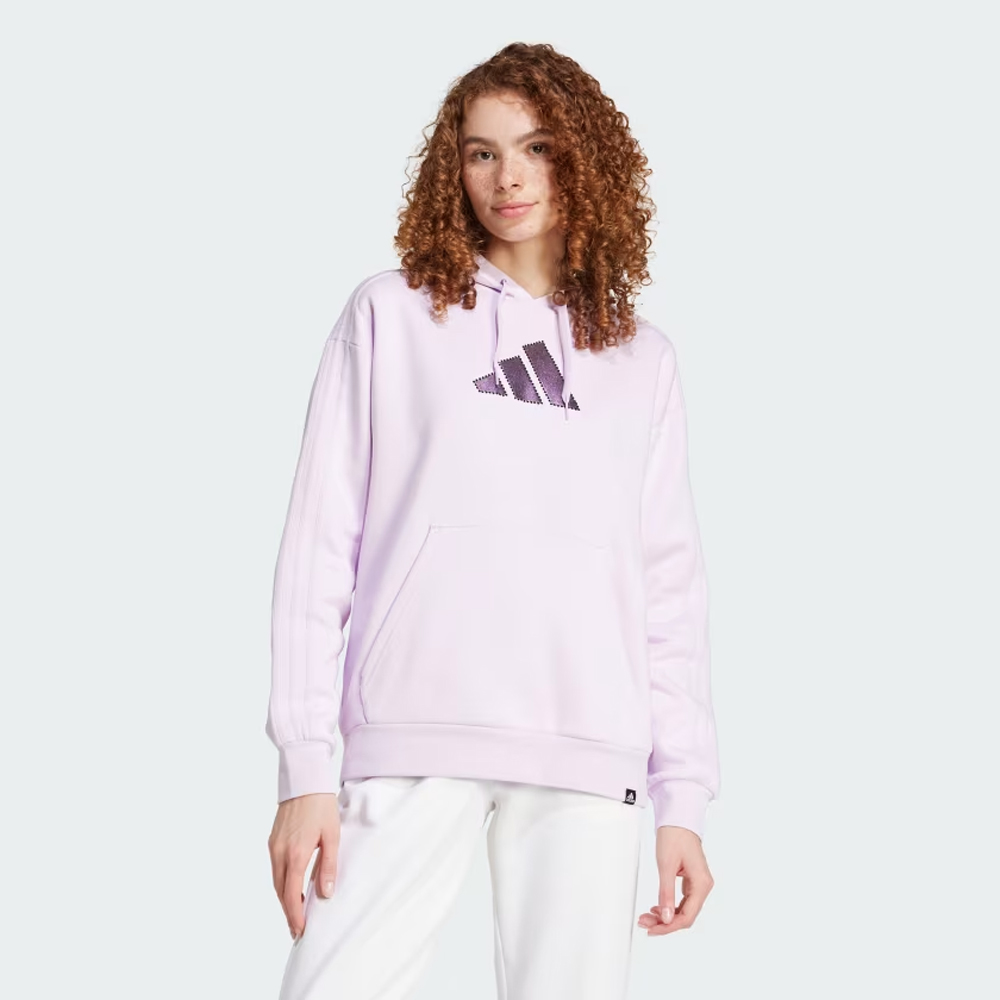 ADIDAS Holiday Graphic 3-Stripes Oversized Hoodie Γυναικείο Φούτερ - 2