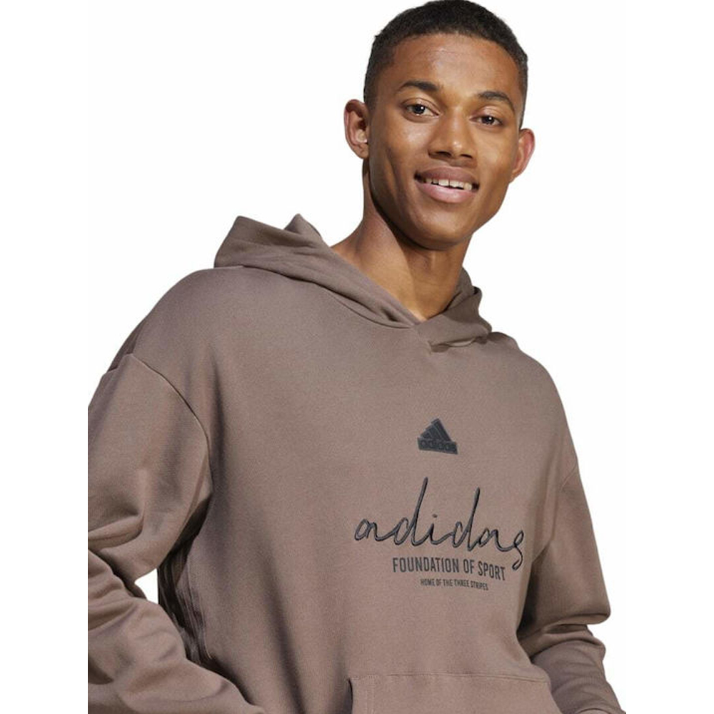 ADIDAS Brand Love French Terry Hoodie Ανδρικό Φούτερ με κουκούλα  - 3