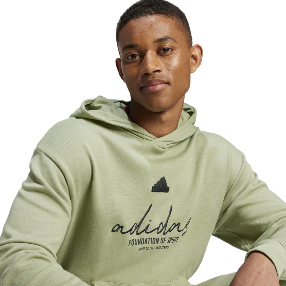 ADIDAS Brand Love French Terry Hoodie Ανδρικό Φούτερ  - 3