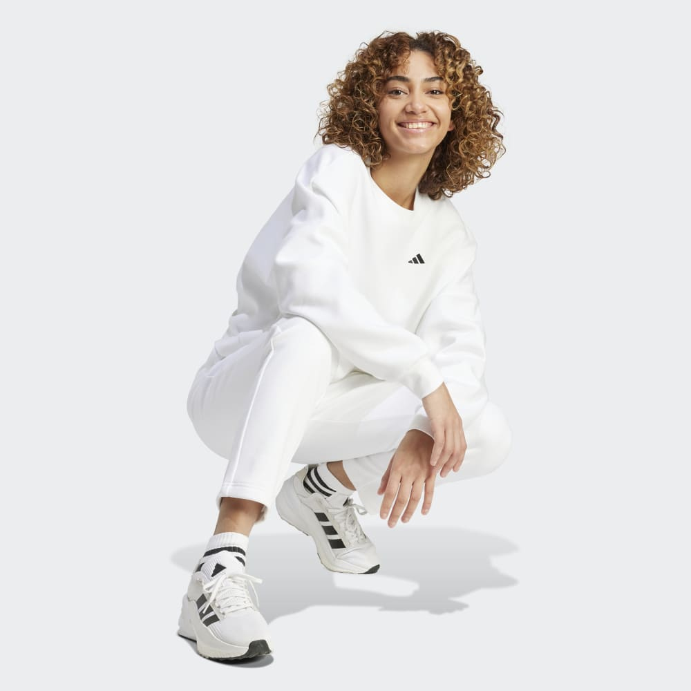 ADIDAS Women's Small Logo Feel Cozy Open Hem Pant Γυναικείο Παντελόνι Φόρμας - 4