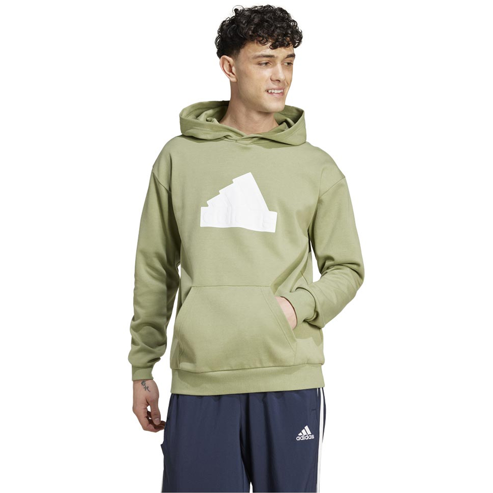 ADIDAS Future Icons Badge Sport Hoodie Ανδρικό Φούτερ με Κουκούλα  - Πράσινο