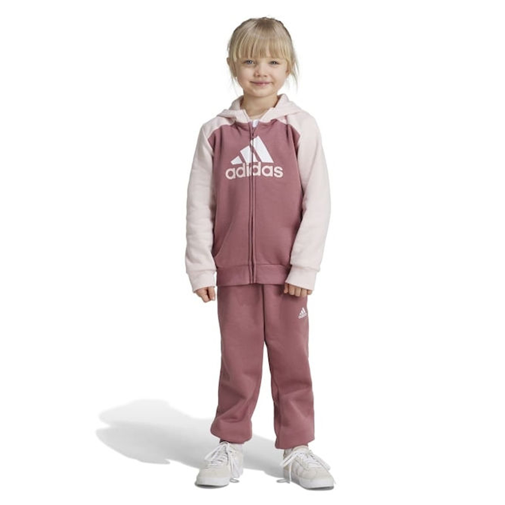 ADIDAS Big Logo Fleece Kids Tracksuit Παιδικό Σετ Φόρμα - Ζακέτα - Ροζ