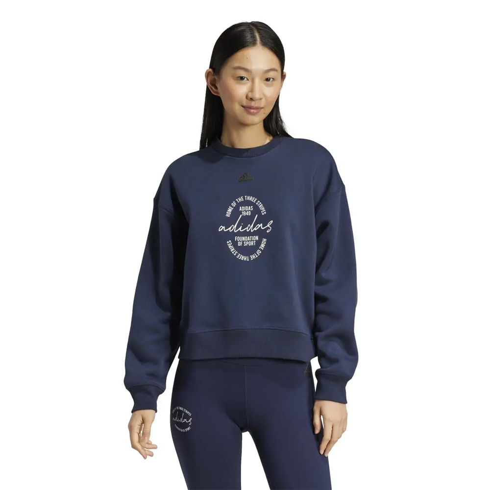 ADIDAS Bluv Q3 Sweatshirt Γυναικείο Φούτερ - Μπλε