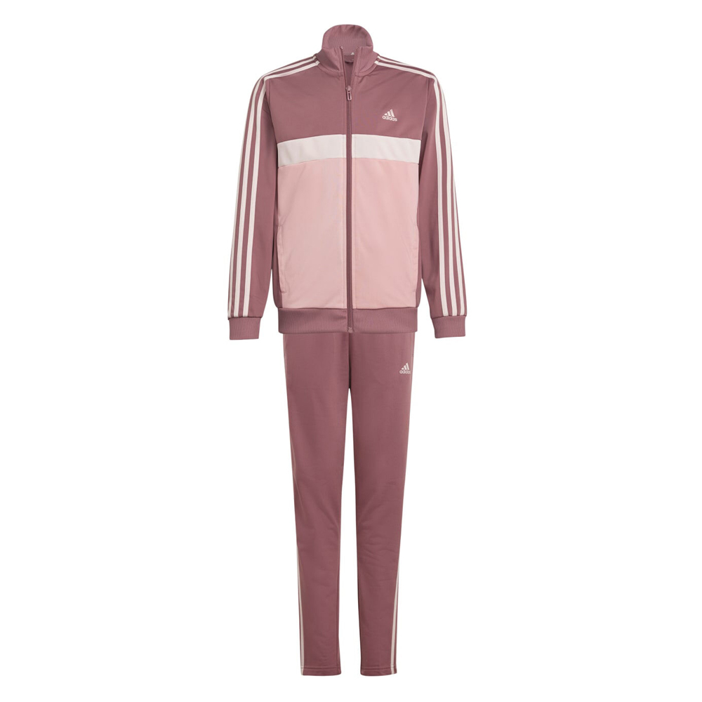 ADIDAS Essentials 3-Stripes Tiberio Track Suit Παιδικό Σετ Φόρμα - Ζακέτα - Ροζ