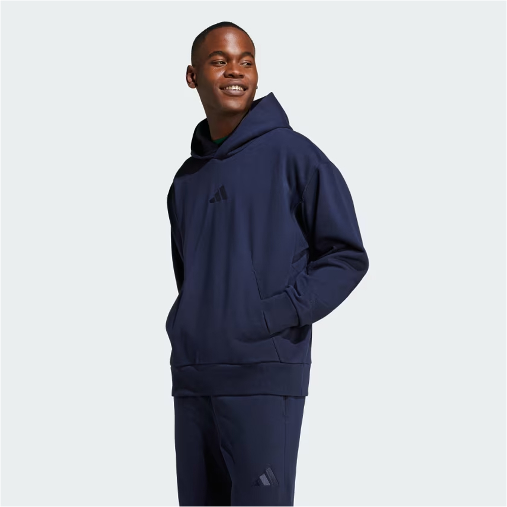 ADIDAS All Szn Fleece Hoodie Ανδρικό Φούτερ με κουκούλα - Μπλε