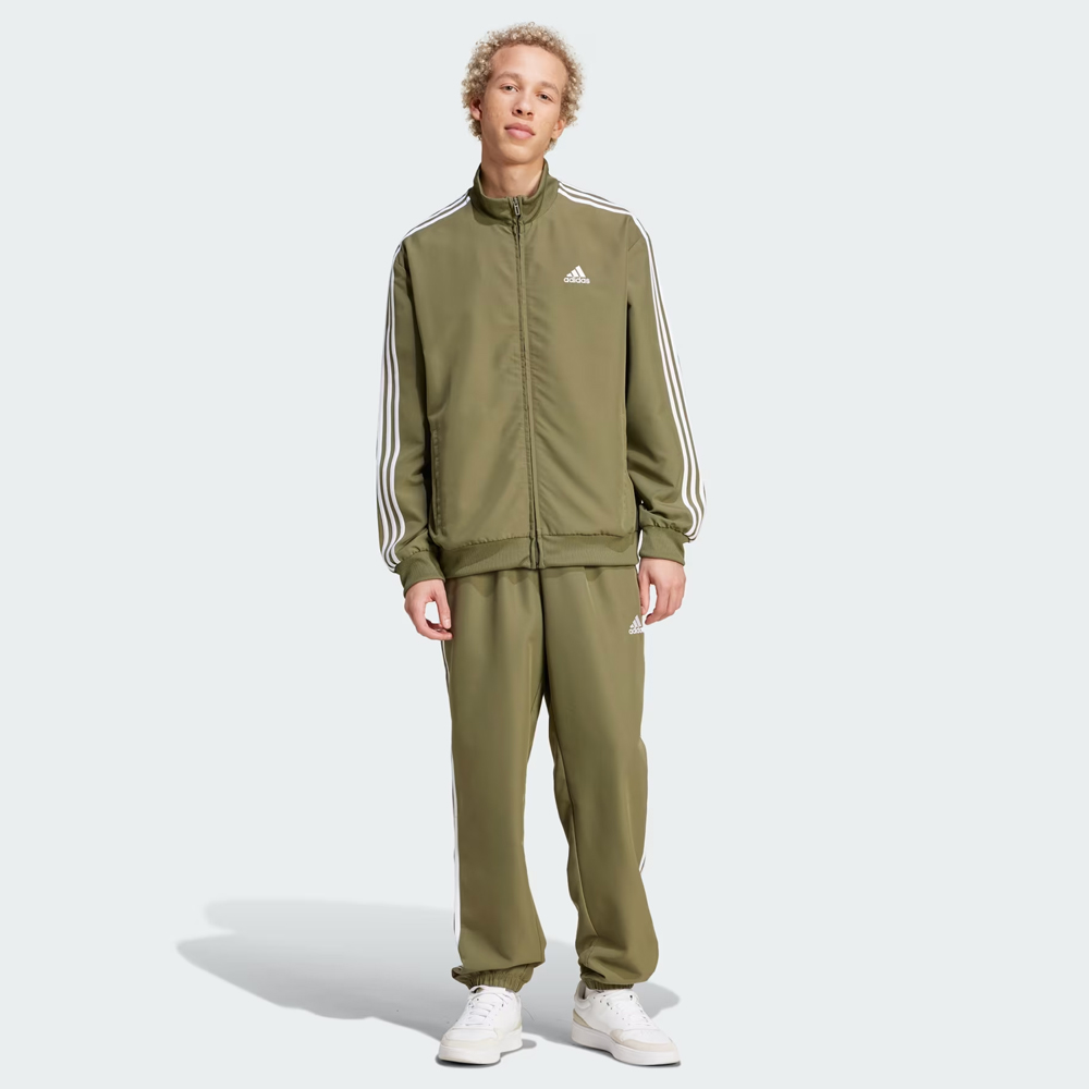 ADIDAS 3-Stripes Woven Track Suit Ανδρικό Σετ Φόρμα - Ζακέτα - Χακί