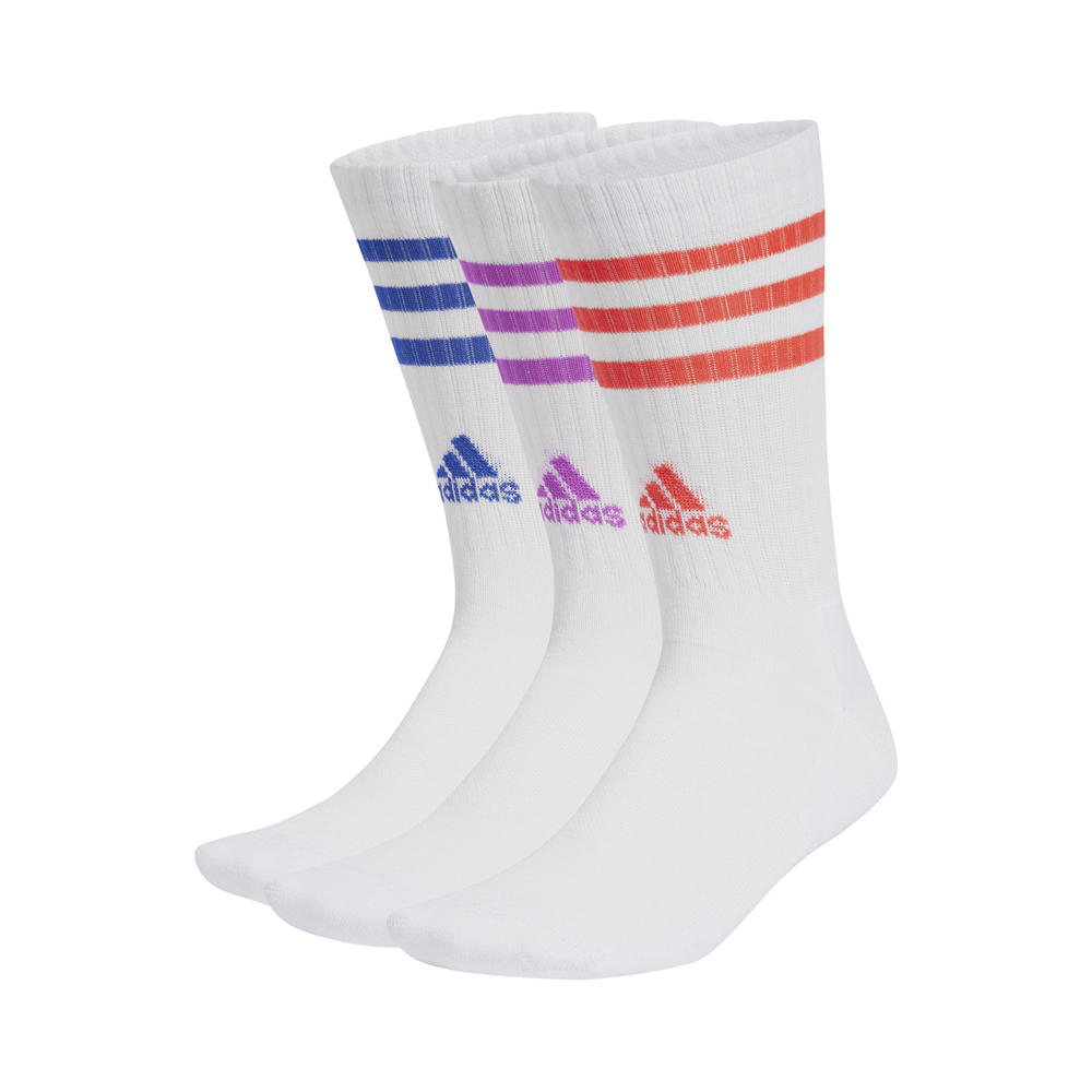 ADIDAS 3-Stripes Sportwear Crew Socks 3 pairs Unisex Κάλτσες 3 ζεύγη - Λευκό