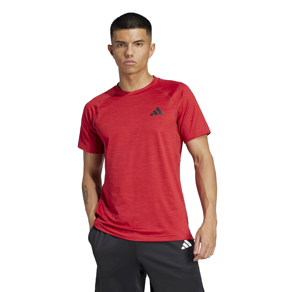 ADIDAS Gym+ T-Shirt Ανδρικό Αθλητικό T-Shirt - Κόκκινο