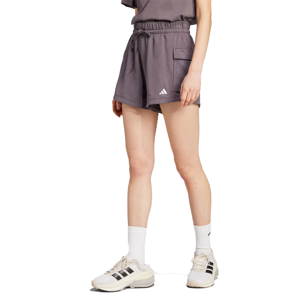 ADIDAS Essentials Small Logo French Terry Cargo Shorts Γυναικείο Αθλητικό Σορτσάκι  - Γκρι