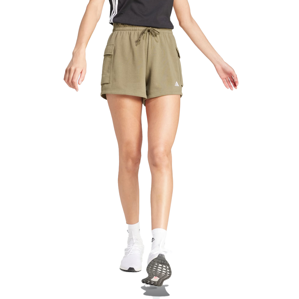 ADIDAS Essentials Small Logo French Terry Cargo ShortsΓυναικείο Σορτς - Χακί